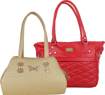 

Element Cart Hand-held Bag(Gold, Red)