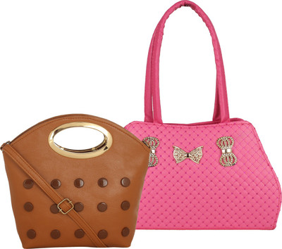 

Element Cart Hand-held Bag(Brown, Pink)