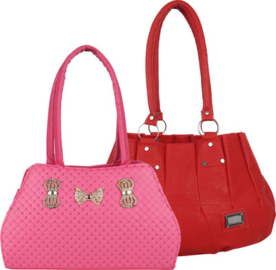 

Fillin Cart Shoulder Bag(Red, Pink), Pink;red