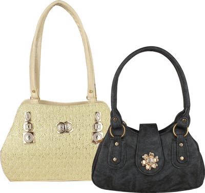Fillin Cart Shoulder Bag(Beige, Black)