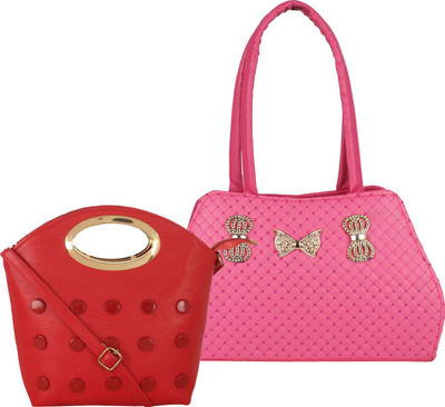 

Element Cart Hand-held Bag(Red, Pink), Pink;red