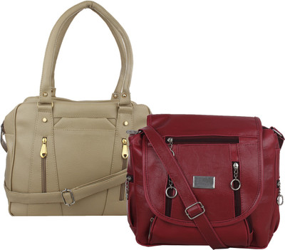 

Fillin Cart Sling Bag(Beige, Maroon)