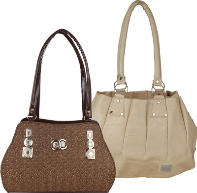 

Element Cart Hand-held Bag(Beige, Brown)