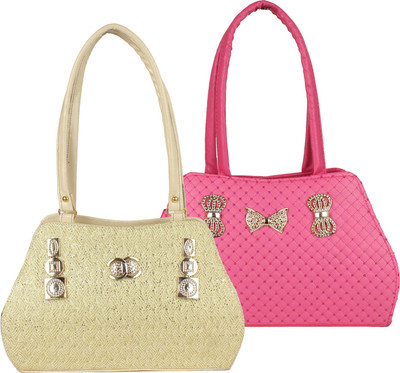 

Element Cart Hand-held Bag(Beige, Pink)