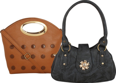 

Fillin Cart Shoulder Bag(Brown, Black), Black;brown
