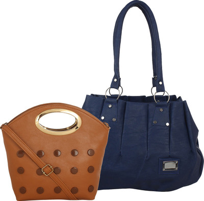 

Element Cart Hand-held Bag(Brown, Blue), Blue;brown