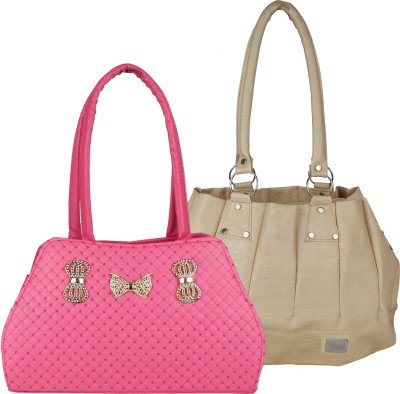 

Element Cart Hand-held Bag(Beige, Pink)