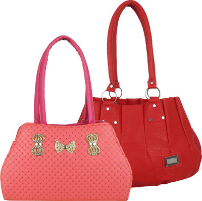 

Fillin Cart Shoulder Bag(Red, Pink), Pink;red