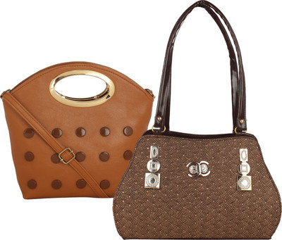 

Fillin Cart Shoulder Bag(Brown, Brown)