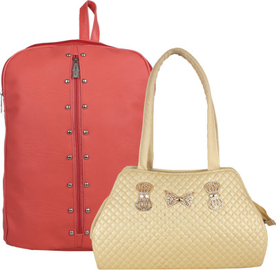 

Fillin Cart Shoulder Bag(Tan, Gold), Gold;tan