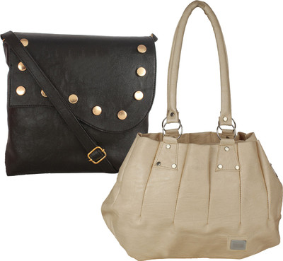 

Element Cart Sling Bag(Black, Beige), Beige;black