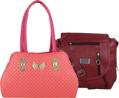 

Element Cart Sling Bag(Pink, Maroon), Maroon;pink