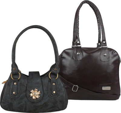 Element Cart Hand-held Bag(Brown, Black), Black;brown