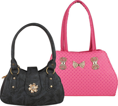 

Element Cart Hand-held Bag(Black, Pink)