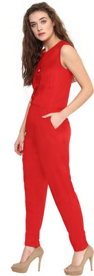 

Uptownie Lite Solid Women's Jumpsuit, Red