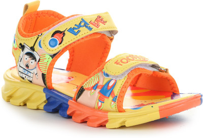 LIBERTY Boys Velcro Sports Sandals(Yellow)