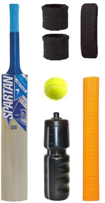 

SportsCorner Sparton Blue Sticker Poplar/Popular Willow Cricket Bat (For Tennis Ball) Full Size Combo (Kit of 7 Items) Cricket Kit