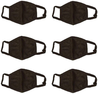 

aroraonlinetraders 6 Pcs Dust/Anti Pollution Protective Face Mask, Mouth Nose Respirator Outdoor Anti-Pollution Mask (Black, Pack of 6) AE_MASK_01 Mask and Respirator