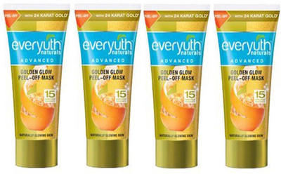 

EVERYUTH NATURALS GOLDEN GLOW PEEL-OFF MASK WITH 24 KARAT GOLD ( 50 Ã 4 GM , PACK OF 4 )(200 g)