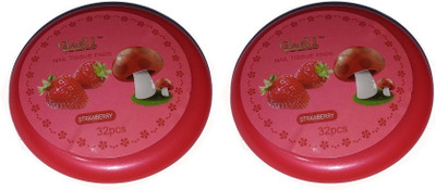 

Glam 21 Nail Paint Remover Pads, Wet Wipes (Nail Polish Reducer) Strawberry Pack Of 2(64 g)
