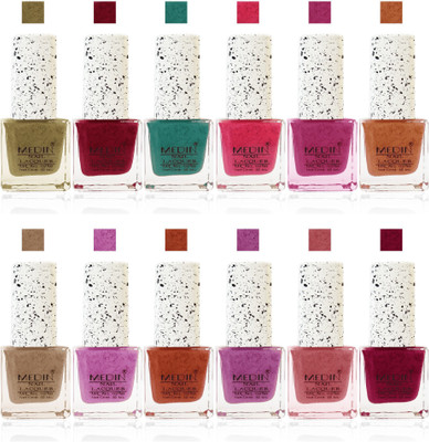 

Medin Paris Premium quality fashion cookie crumble Nail Polish Combo Set of 12 multicolor 9