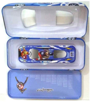 

A2Z Car Shaped Avenger Printed Art Metal Pencil Box(Set of 1, Multicolor)