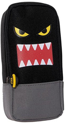 

PeppyBasket pencil pouch Monster Desgin Art Polyester Pencil Box(Set of 1, Grey)