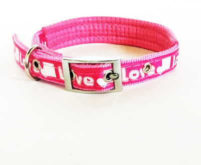 

Petlicious & More 1 inch Imported Printed Dog Collar Puppy Collar Printed Neck Collar Dog Everyday Collar(, Pink