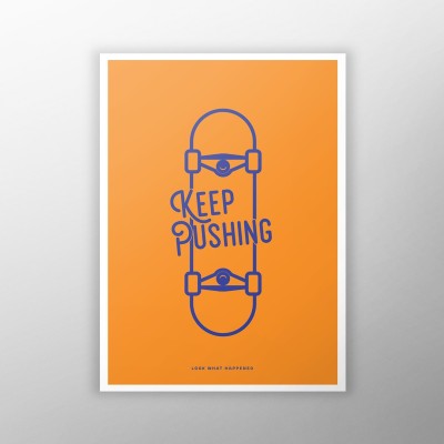 Keep Pushing - Wall Art Print Paper Print(0.1 inch X 20 inch)