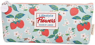 

Languo Flower Blossom Black Pouch(Blue)