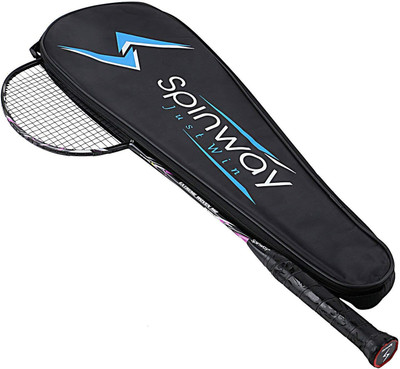 

Spinway Extreme Kevlar M1 Racket , Hot Melt + Kevlar (With cover bag ) Black Strung Badminton Racquet(G1 - 4 Inches, 84 g)