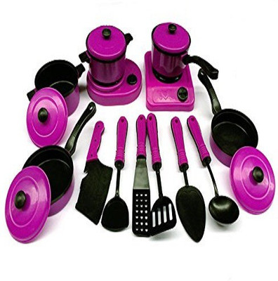 

Thunderstar Child Cooking Toy, Plastic Kids Children Home Kitchen Utensil Puzzle Toys Food Cooking Pretend Play Toy Set