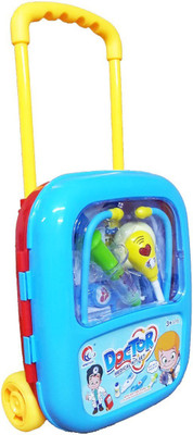 

HEER BLUE Trolly Doctor set With Light & Sound Effects with Suitcase Toy for Child(HCCD ENTERPRISE)