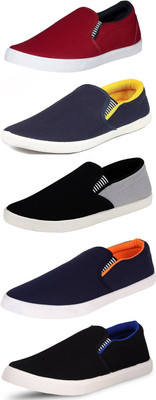 

BERLOC Loafers For Men(Maroon, Grey, Yellow, Orange, Black, Multicolor