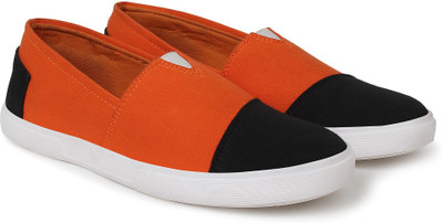 

BUWCH Casual Canvas Espadrilles Shoes For Men Canvas Shoes For Men(Orange