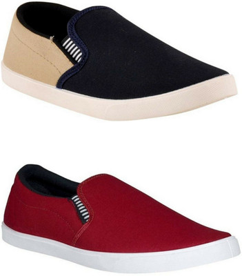 HOTSTYLE 2 Pair Combo Jatex Loafers For Men(Multicolor , 6)