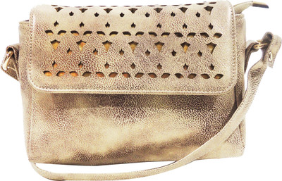 

Madame Exclusive Women Evening/Party Gold PU Sling Bag