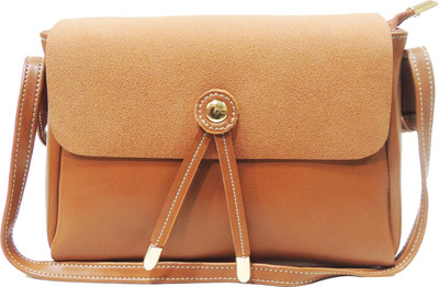 

Madame Exclusive Women Evening/Party Tan PU Sling Bag