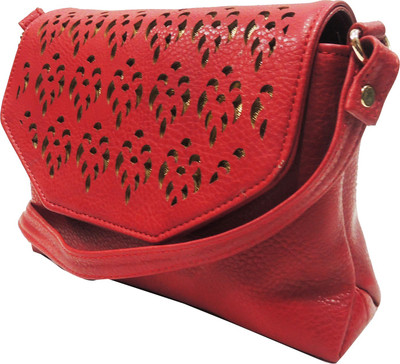 Madame Exclusive Women Casual Red PU Sling Bag