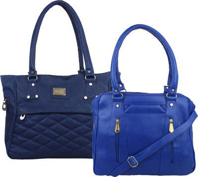 

Fillin Cart Women Casual, Evening/Party Blue PU Hand-held Bag