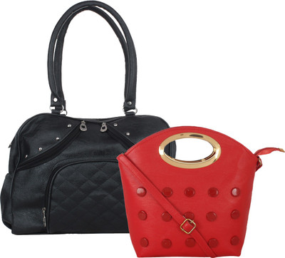 

Fillin Cart Women Casual, Evening/Party Black, Red PU Hand-held Bag