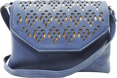 

Madame Exclusive Women Casual, Evening/Party Blue PU Sling Bag