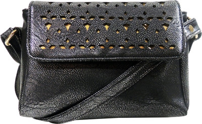 

Madame Exclusive Women Casual, Evening/Party Black PU Sling Bag