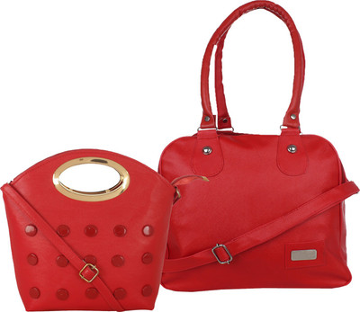 

Fillin Cart Women Casual, Evening/Party Red PU Hand-held Bag
