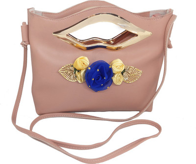 

Chalissa Girls Evening/Party, Casual Pink PU Sling Bag