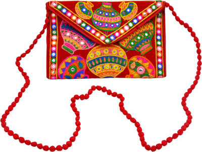 

Sadaf Design's Girls Formal, Evening/Party Multicolor Silk, Nylon Sling Bag