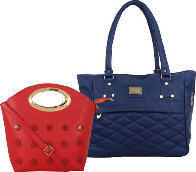 

Fillin Cart Women Casual, Evening/Party Blue, Red PU Hand-held Bag