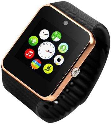 

crasply Gt08 B black Smartwatch(Gold Strap Free Size)