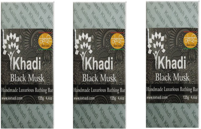 

kailash khadi Black Musk Handmade Luxurious Soap (Pack of 3)(400 g, Pack of 3)