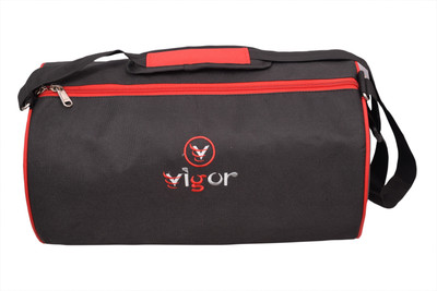 

Vigor GYM RED SPORTS BAG(Black, Kit Bag), Black;red